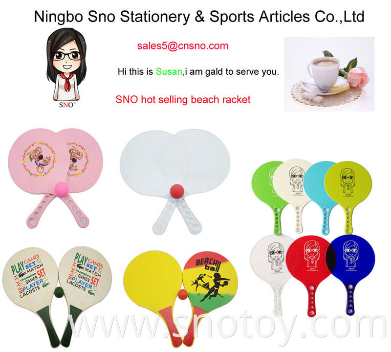 New Cheap Custom Printing plastic Beach Racket For Promotion